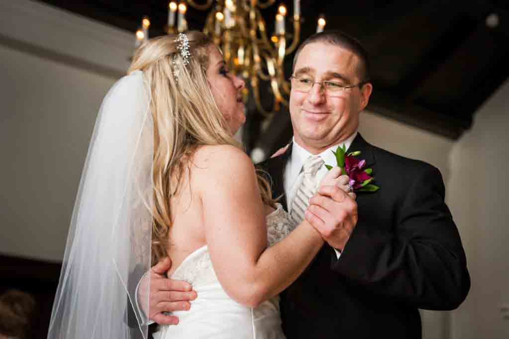 Father dancing with bride at a Fort Hamilton Community Center wedding