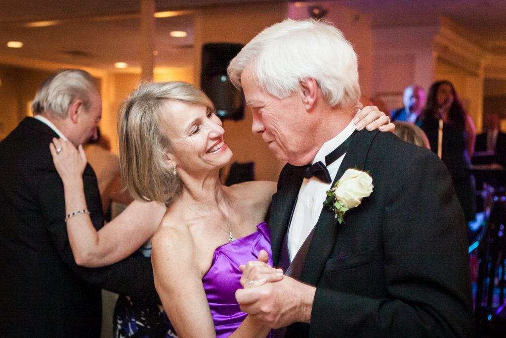 Older couple dancing at a Davenport Mansion wedding