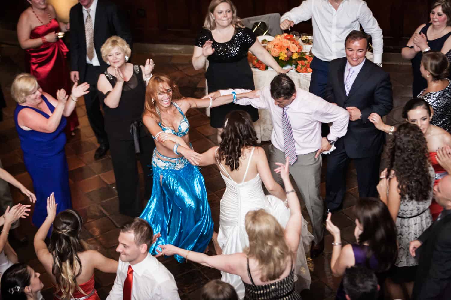 Guests dancing at a Harvard Club wedding