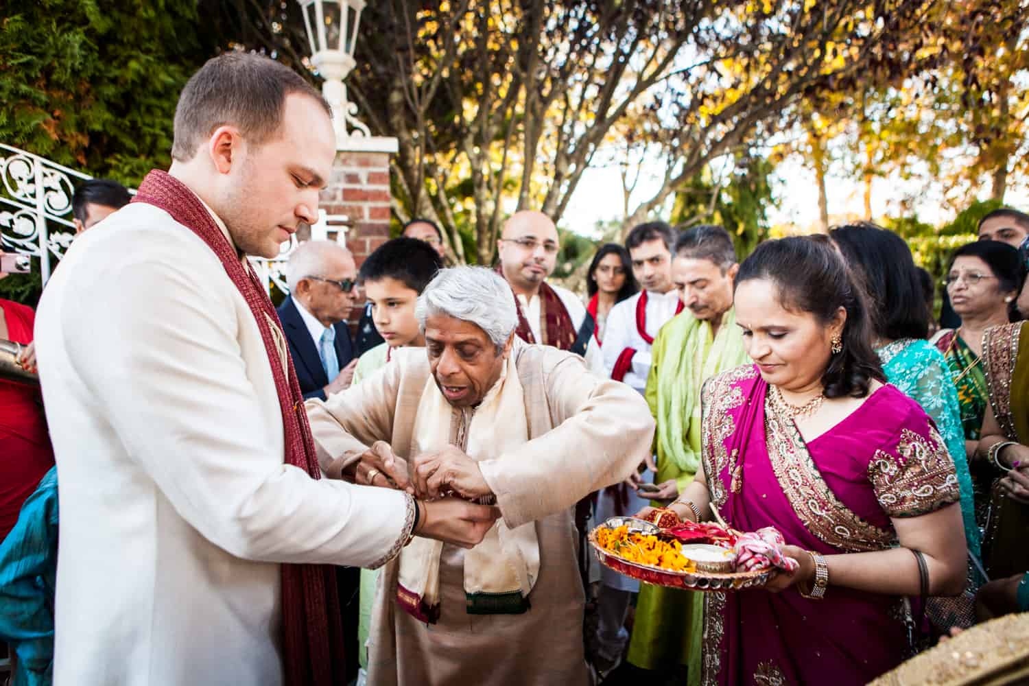 Groom and family members during baraat at an East Wind Inn wedding