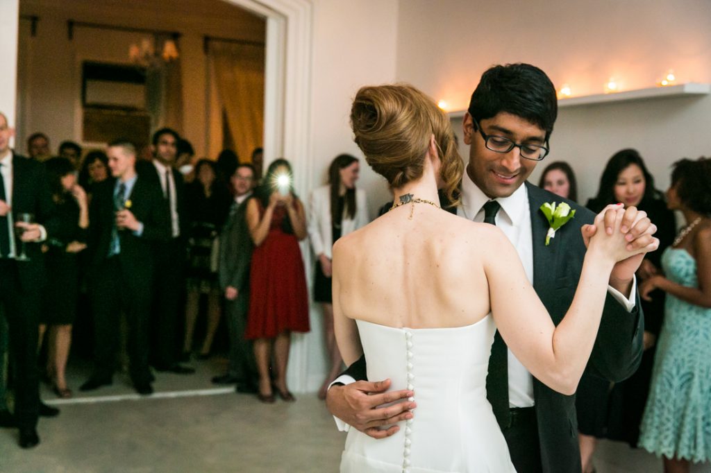 Bride and groom during first dance at a Maison May Brownstone wedding