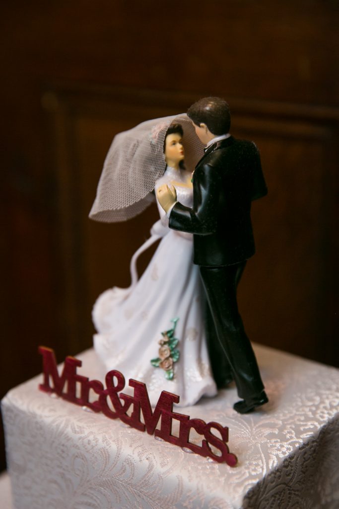 Mr. and Mrs. wedding cake topper