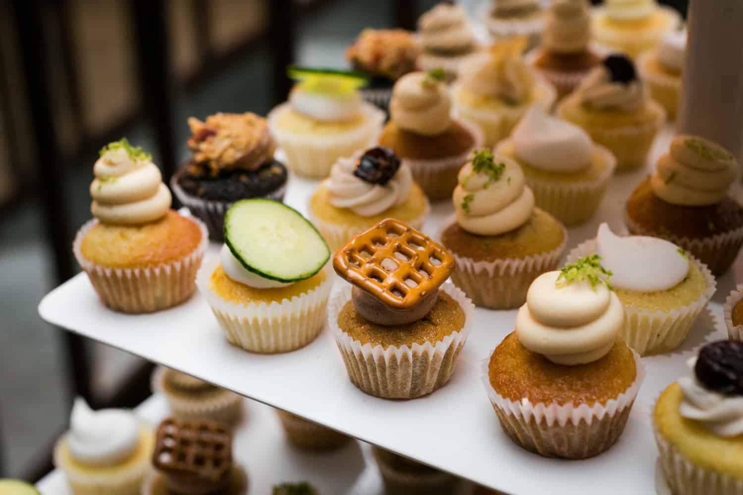Close up on mini cupcakes from Prohibition Bakery