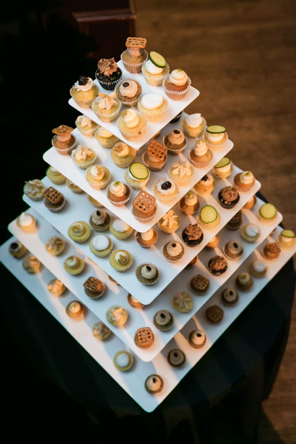 Tower of cupcakes from Prohibition Bakery