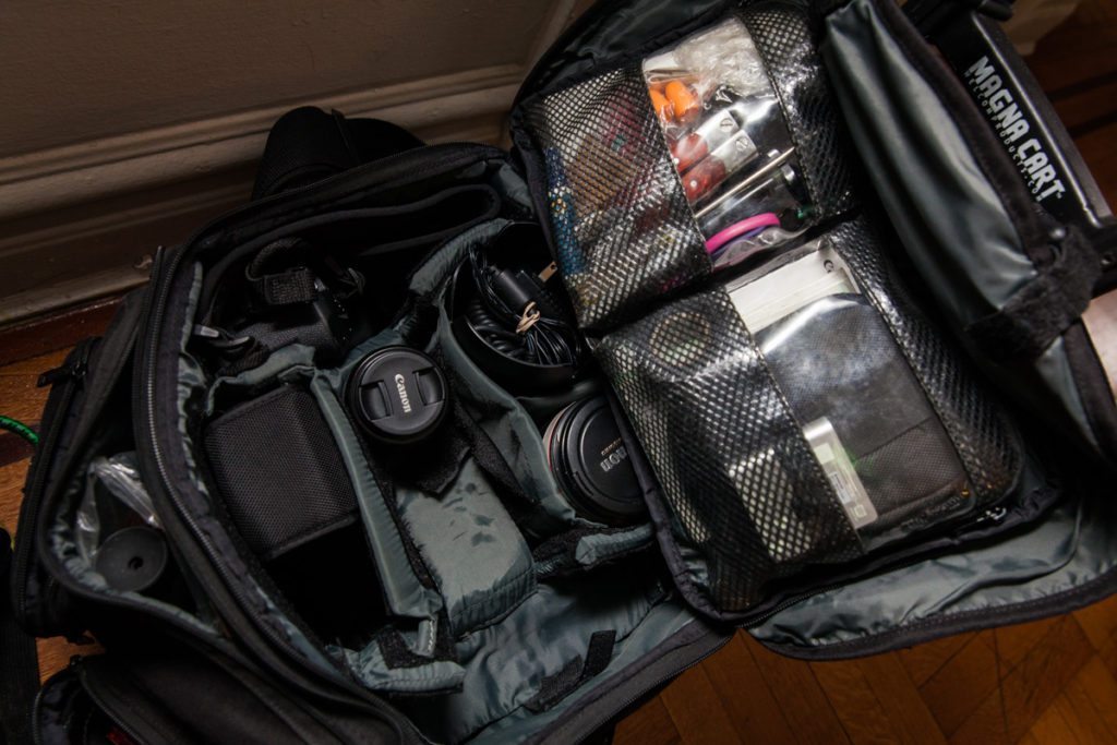 The camera kit of photographer Kelly Williams