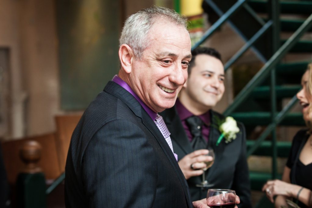 Guest enjoying cocktail hour at an Alger House wedding ceremony