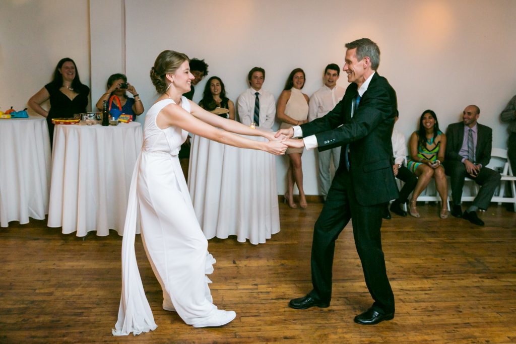 Bride and father dancing at Astoria wedding reception