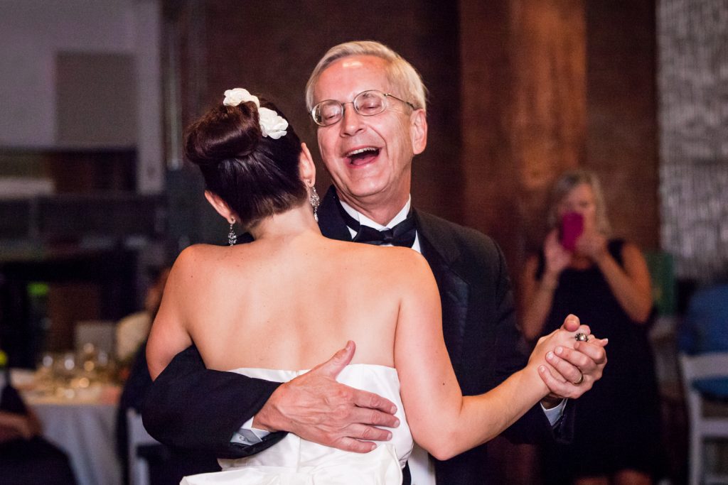 Father-daughter dance at a DUMBO Loft wedding