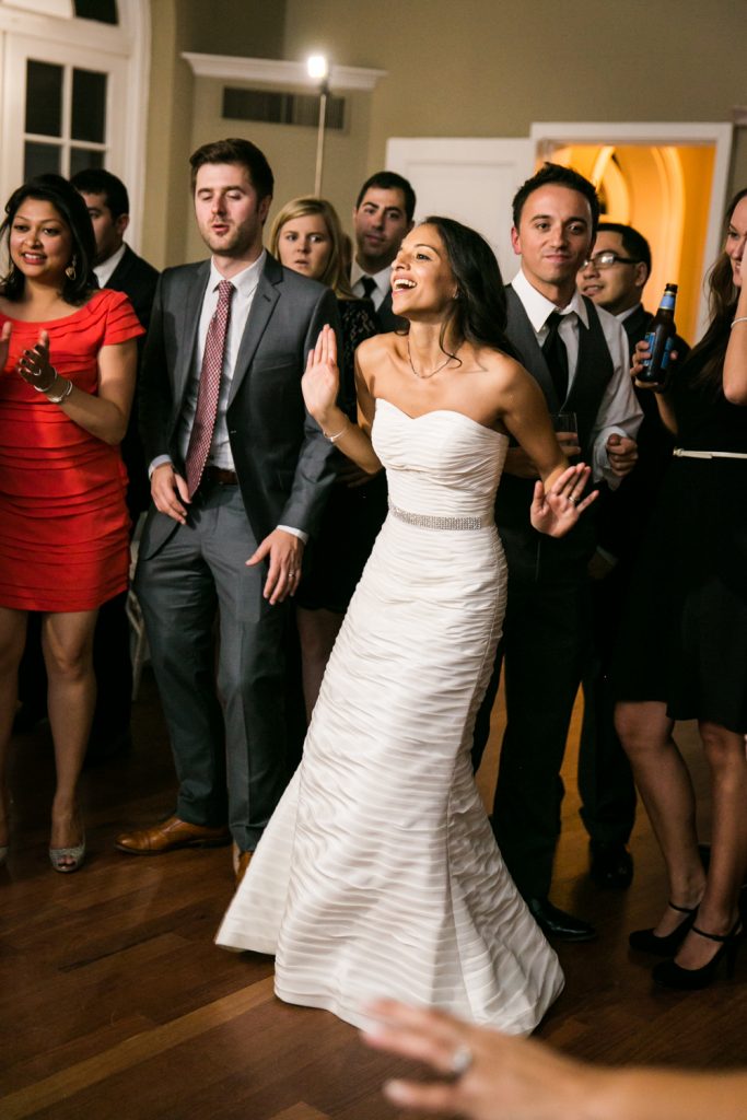 Bride dancing in front of guests at Highlands Country Club wedding