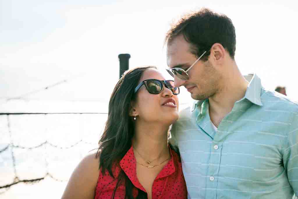 Governors Island engagement photo