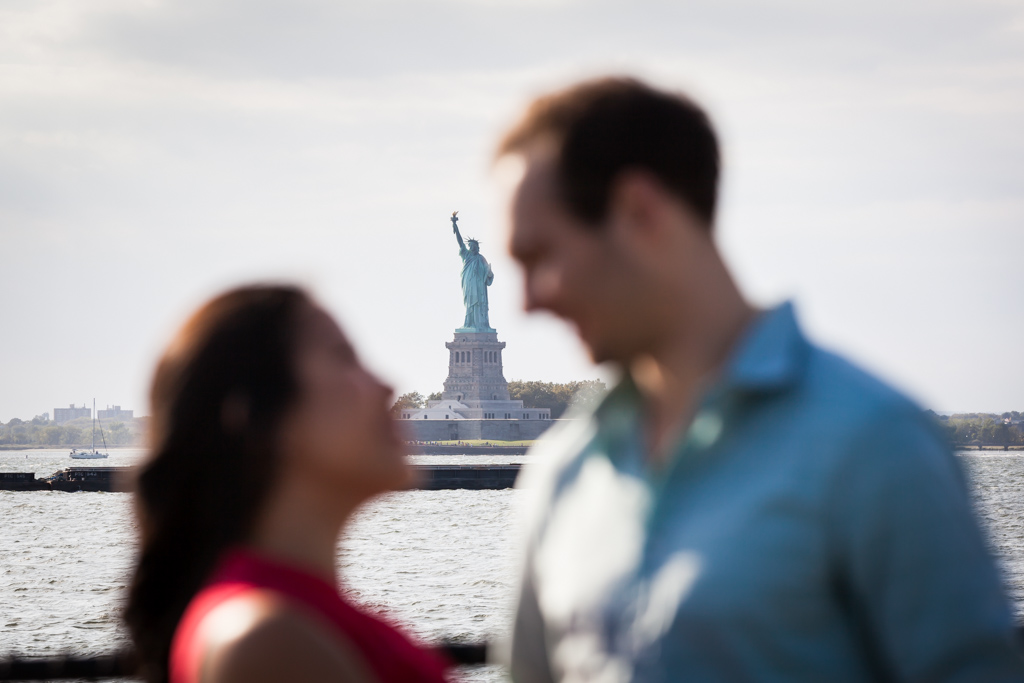 Governors Island engagement photo