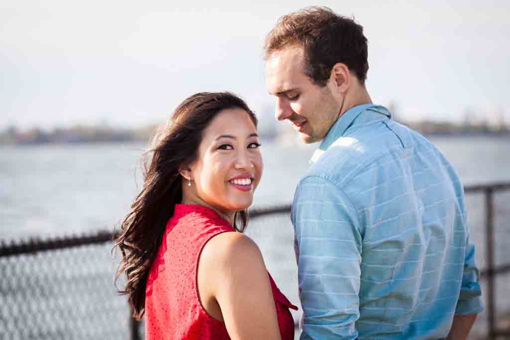 Governors Island engagement photo