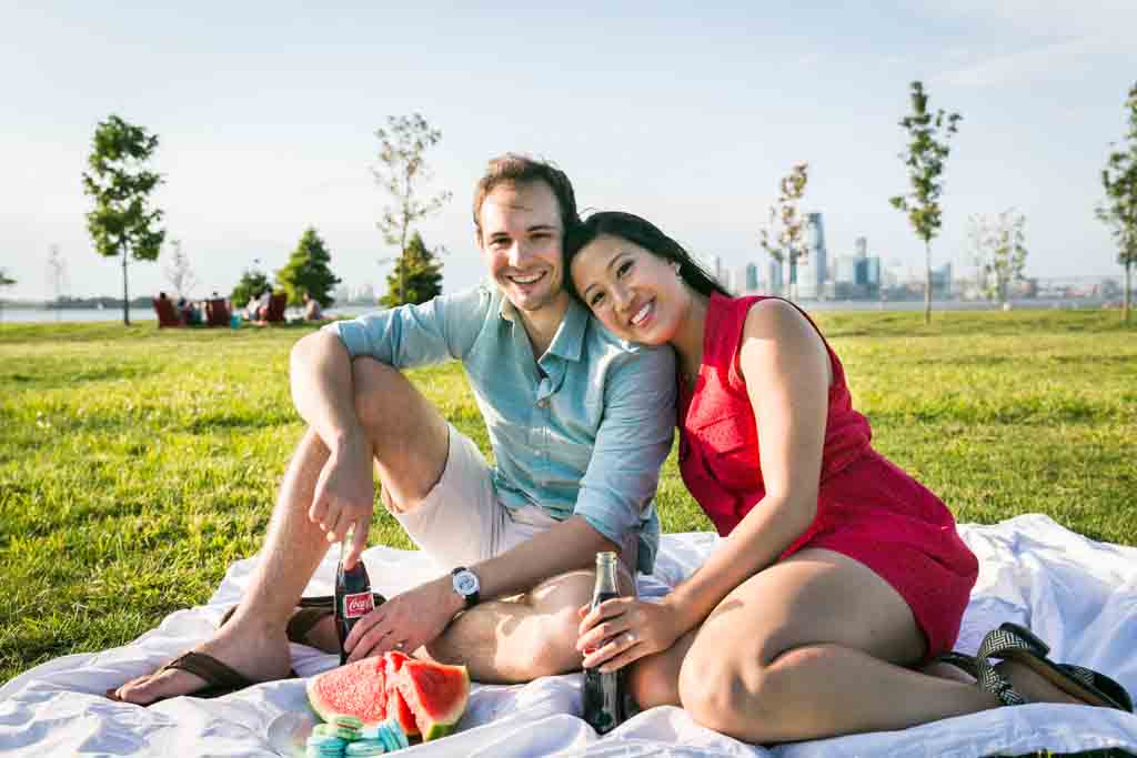 Governors Island engagement photo