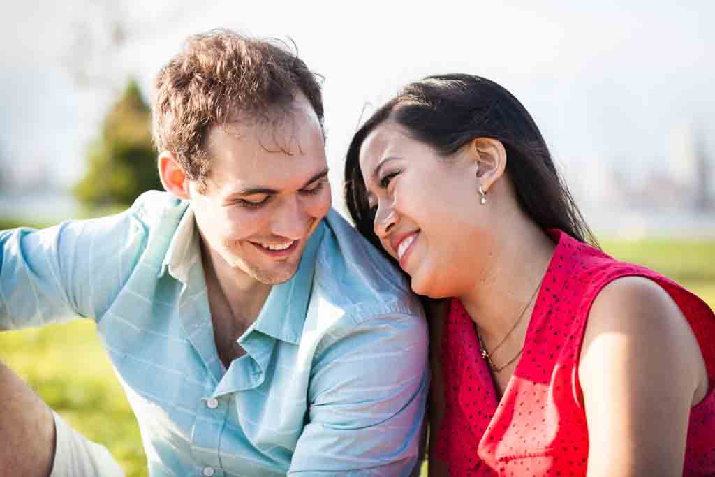 Governors Island engagement photo