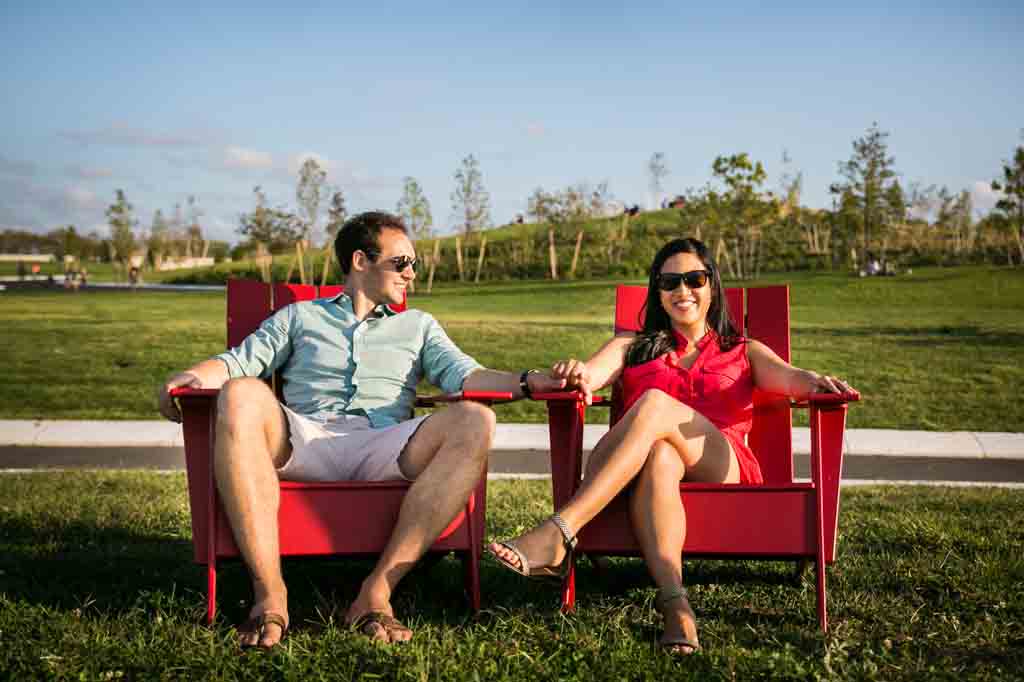 Governors Island engagement photo