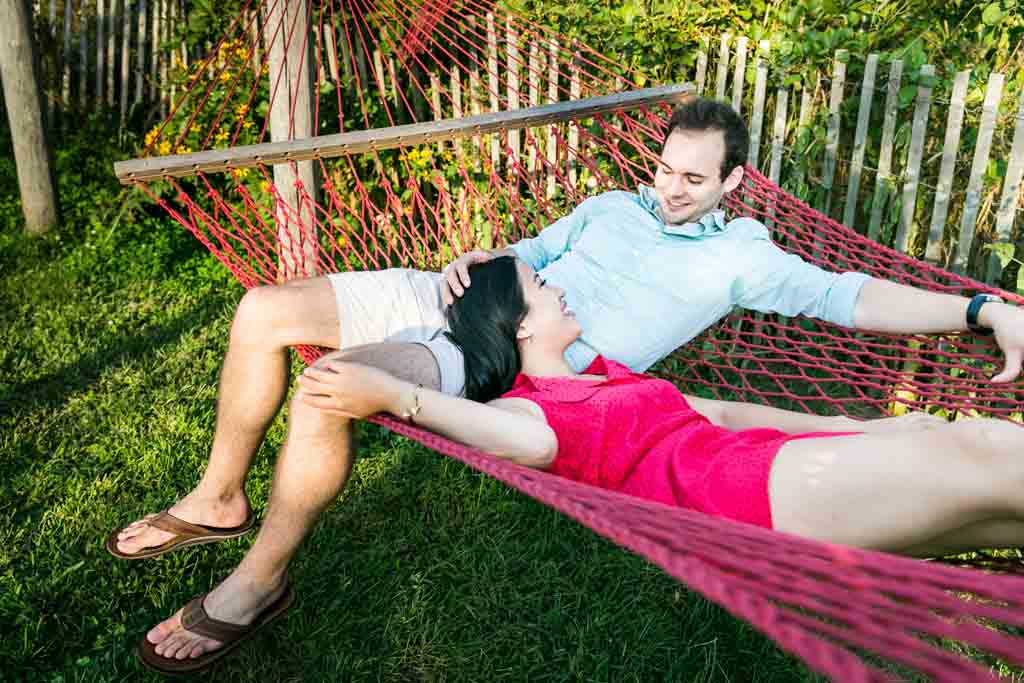 Governors Island engagement photo