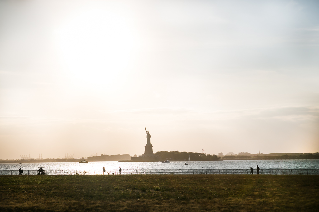 Governors Island engagement photo