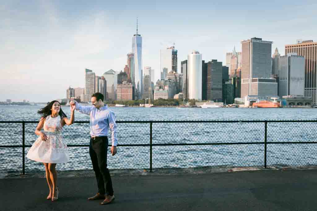 Governors Island engagement photo