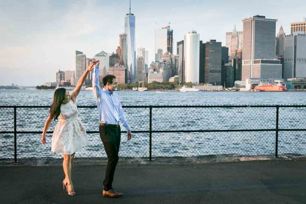 Governors Island engagement photo