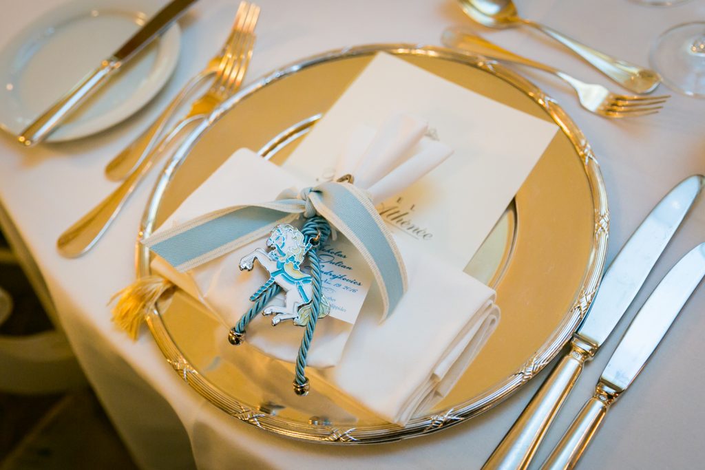 Place setting with carousel horse 