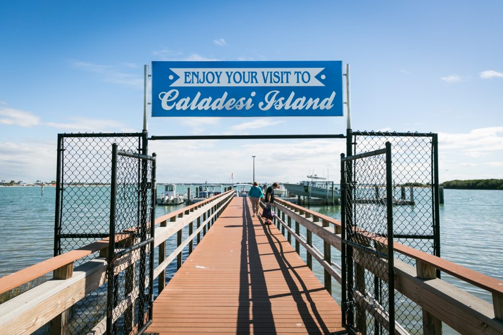 Dock entrance to Caladesi Island for article on Honeymoon Island photos