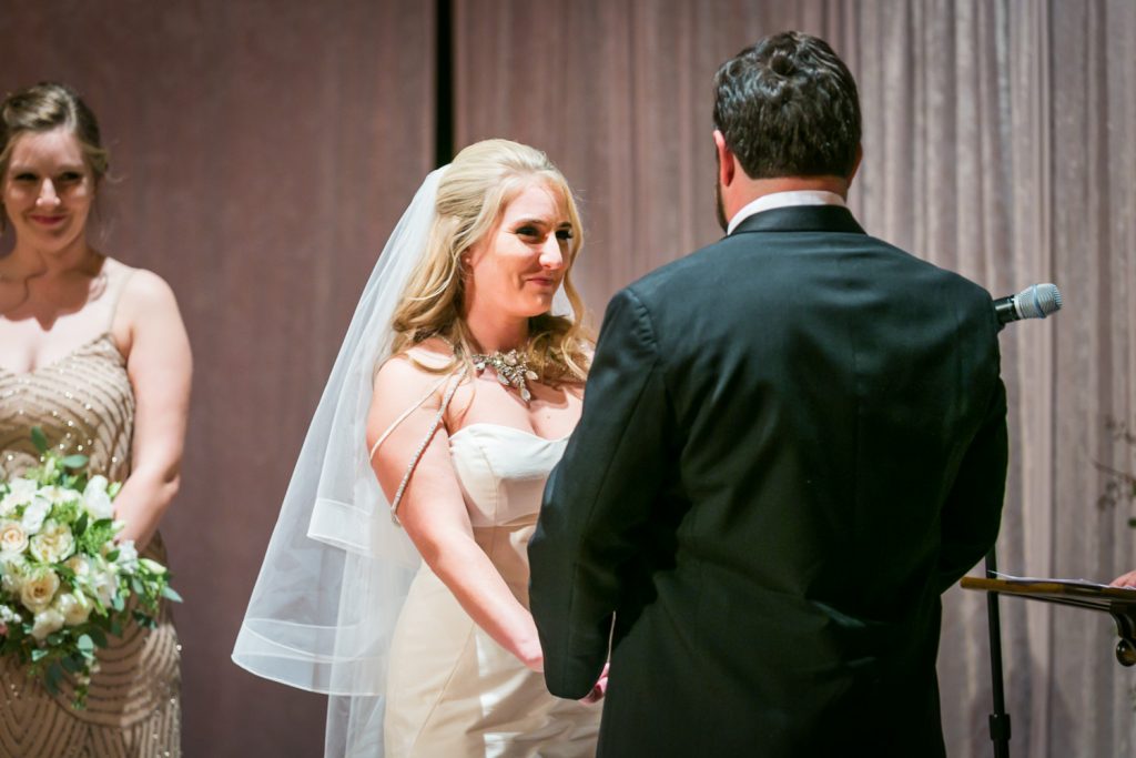 Bride looking at groom during ceremony at a West Palm Beach wedding
