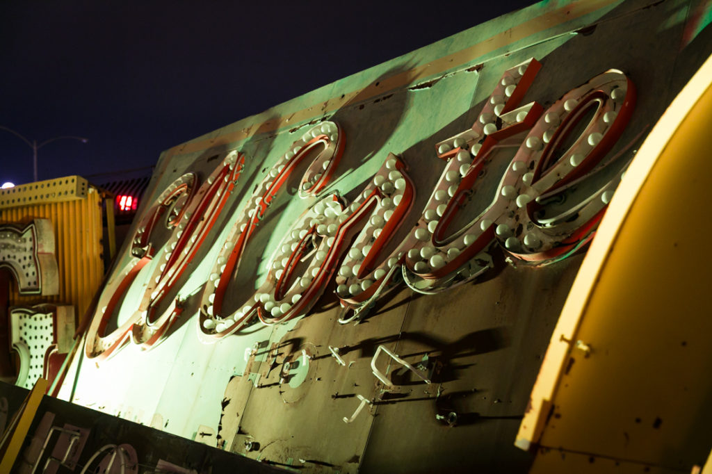 Neon sign in the Las Vegas Neon Boneyard Museum