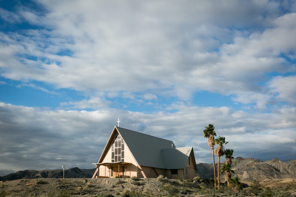 A-frame Catholic church in Shoshone, California