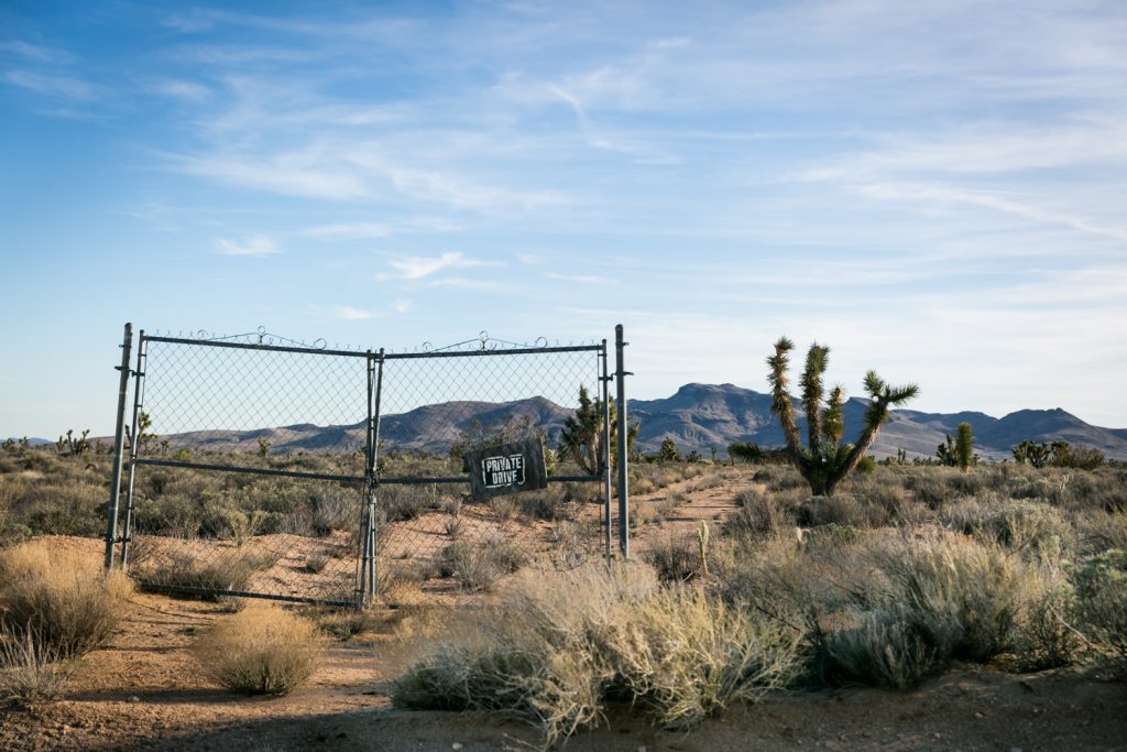 Gate on Ivanpah Road, Mojave National Preserve