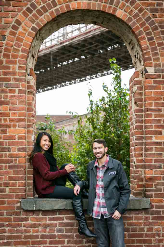 DUMBO engagement photographer, Kelly Williams, captures a couple in love
