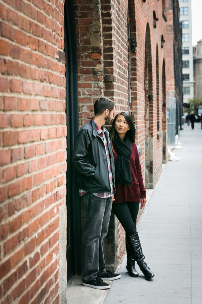 DUMBO engagement photographer, Kelly Williams, captures a couple in love