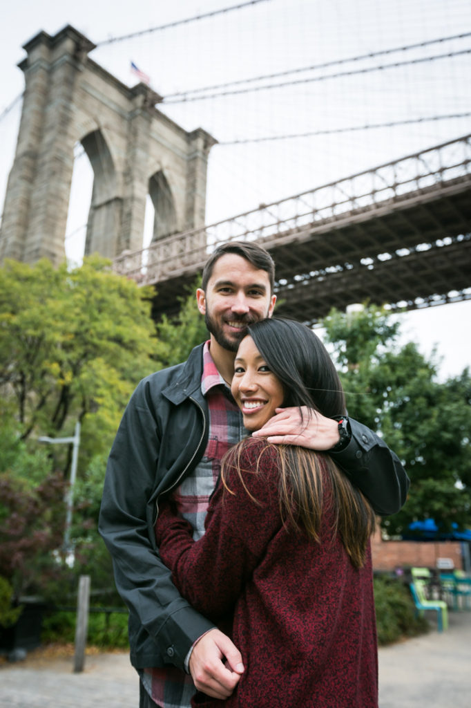 DUMBO engagement photographer, Kelly Williams, captures a couple in love