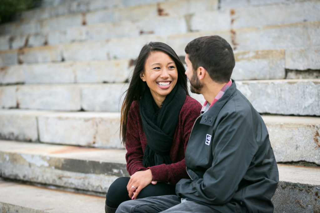 DUMBO engagement photographer, Kelly Williams, captures a couple in love