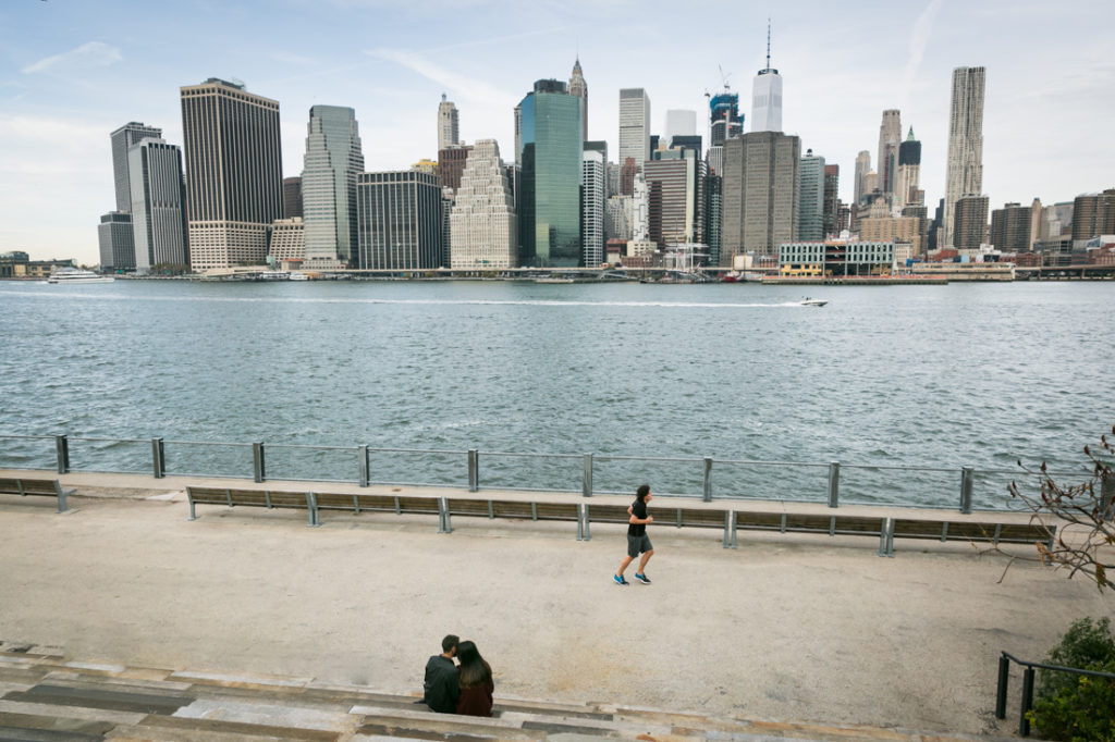 DUMBO engagement photographer, Kelly Williams, captures a couple in love