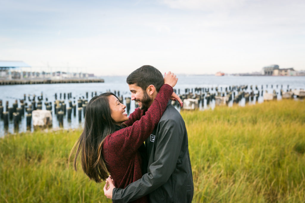 DUMBO engagement photographer, Kelly Williams, captures a couple in love