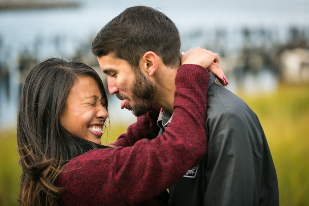 DUMBO engagement photographer, Kelly Williams, captures a couple in love