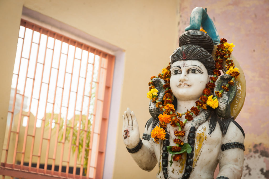 Hindu temple statue in Agra, India