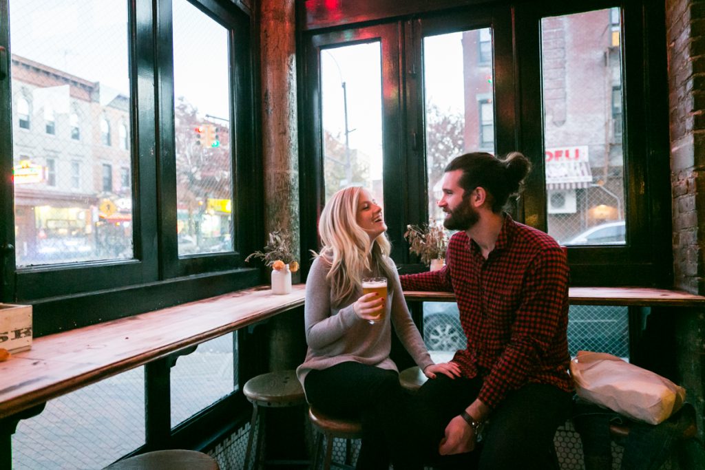 Couple drinking a beer at the Double Windsor pub