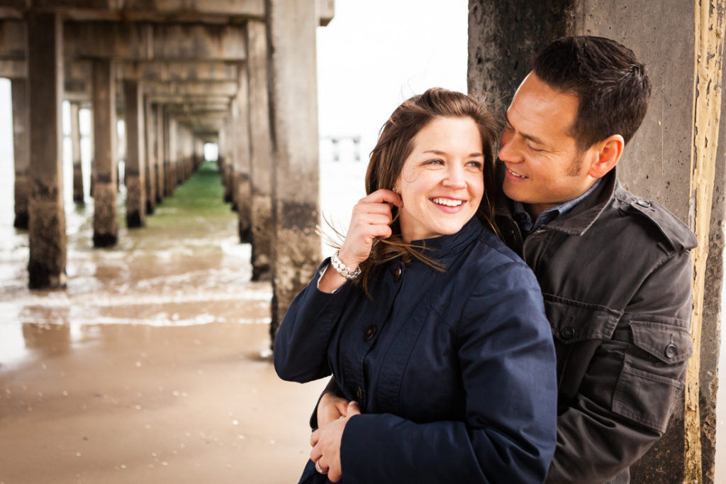 Couple at Coney Island for an article on best engagement photos