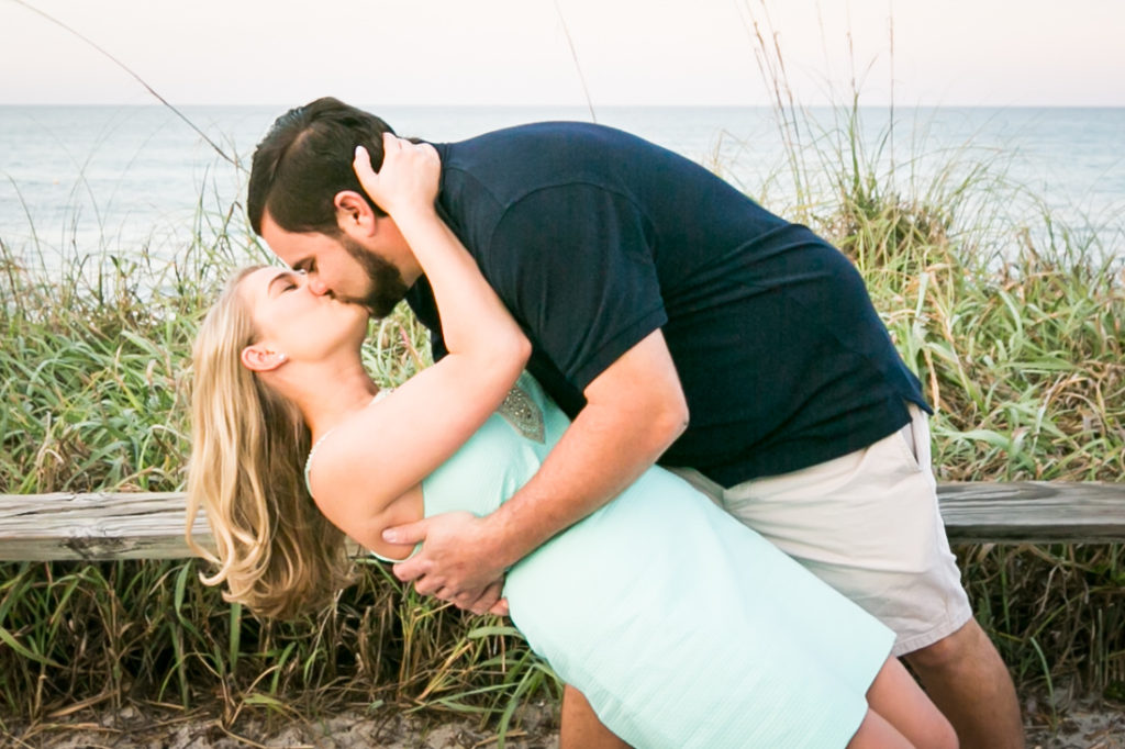 Florida engagement portrait for an article on creative wedding gift bag ideas