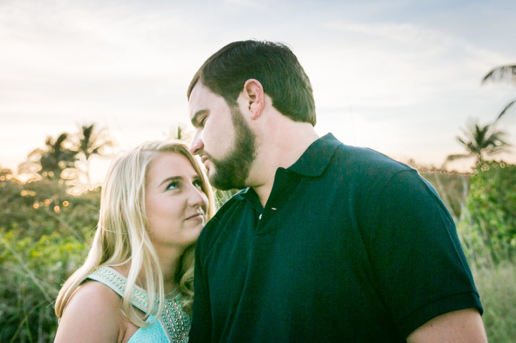 Florida engagement portrait for an article on creative wedding gift bag ideas