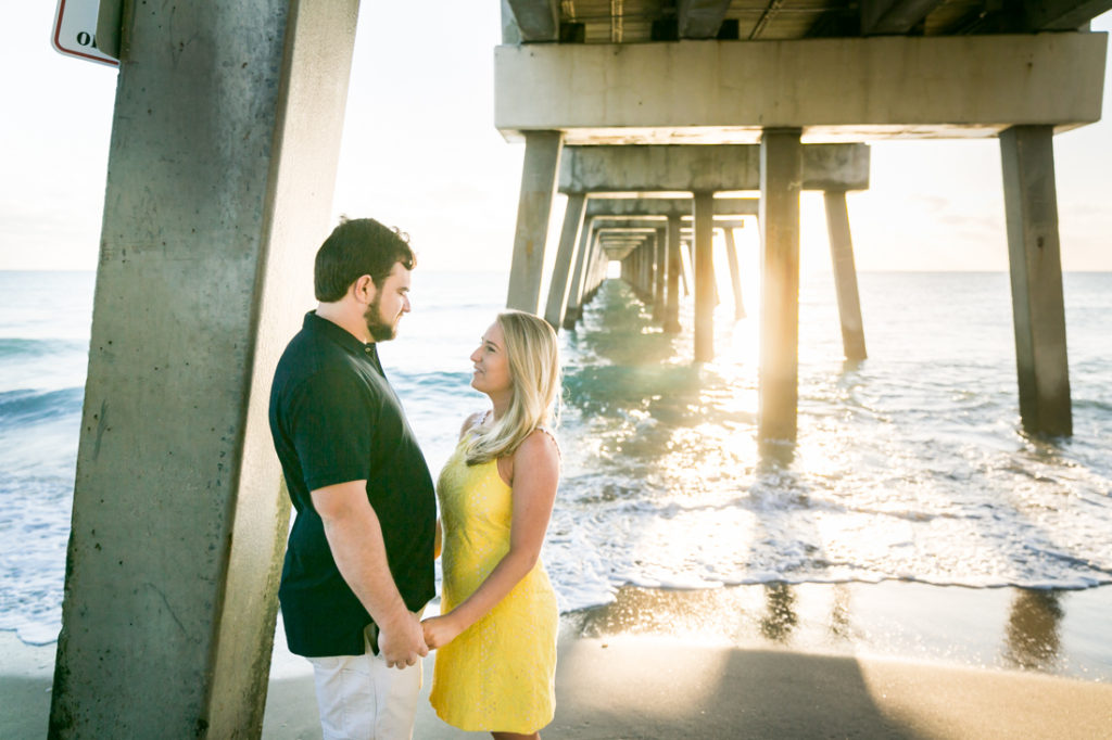 Florida engagement portrait for an article on creative wedding gift bag ideas