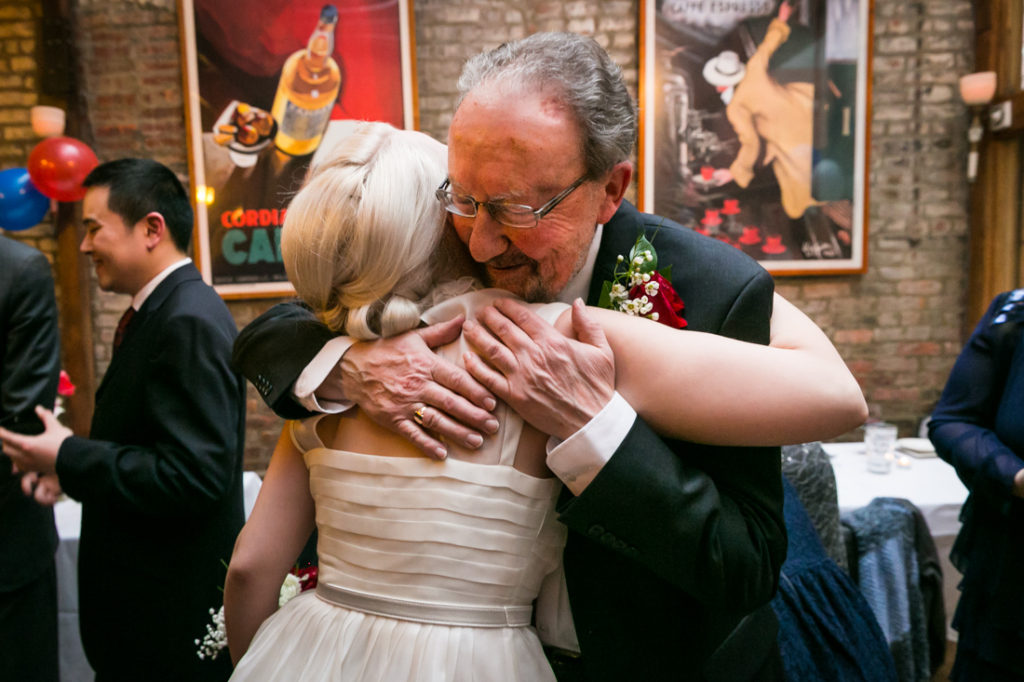 Bride and guest at a Scottadito wedding