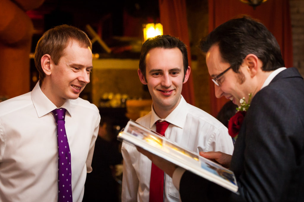 Groom and guests at a Scottadito wedding