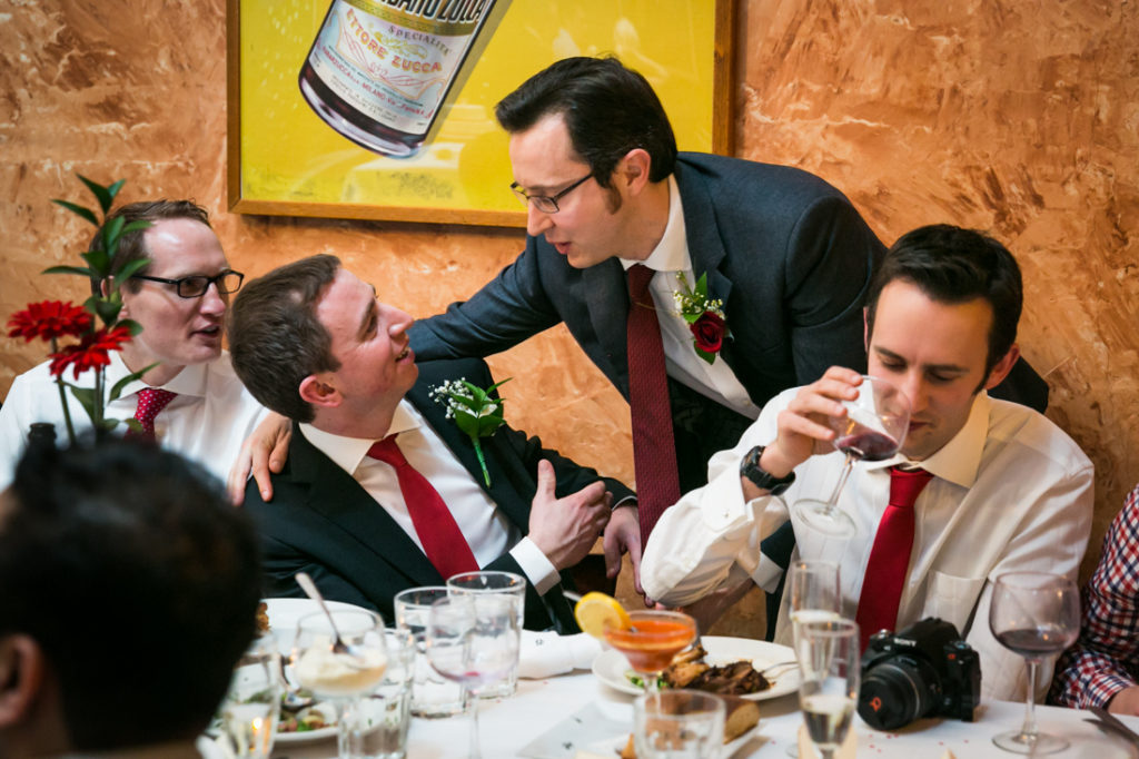 Groom and guests at a Scottadito wedding