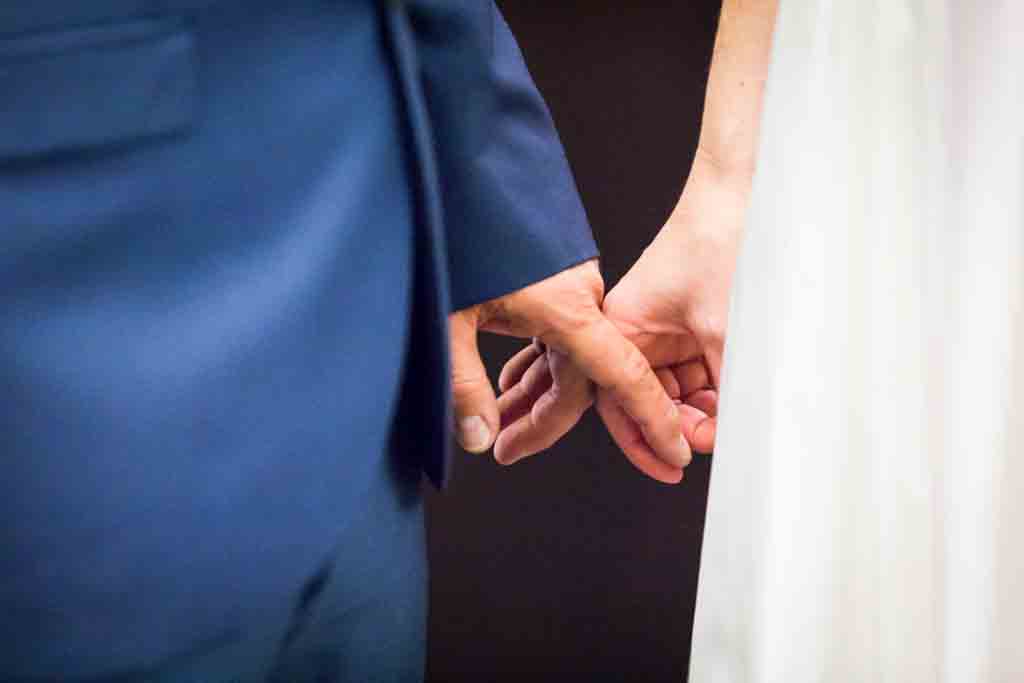 Couple waiting for their NYC City Hall elopement