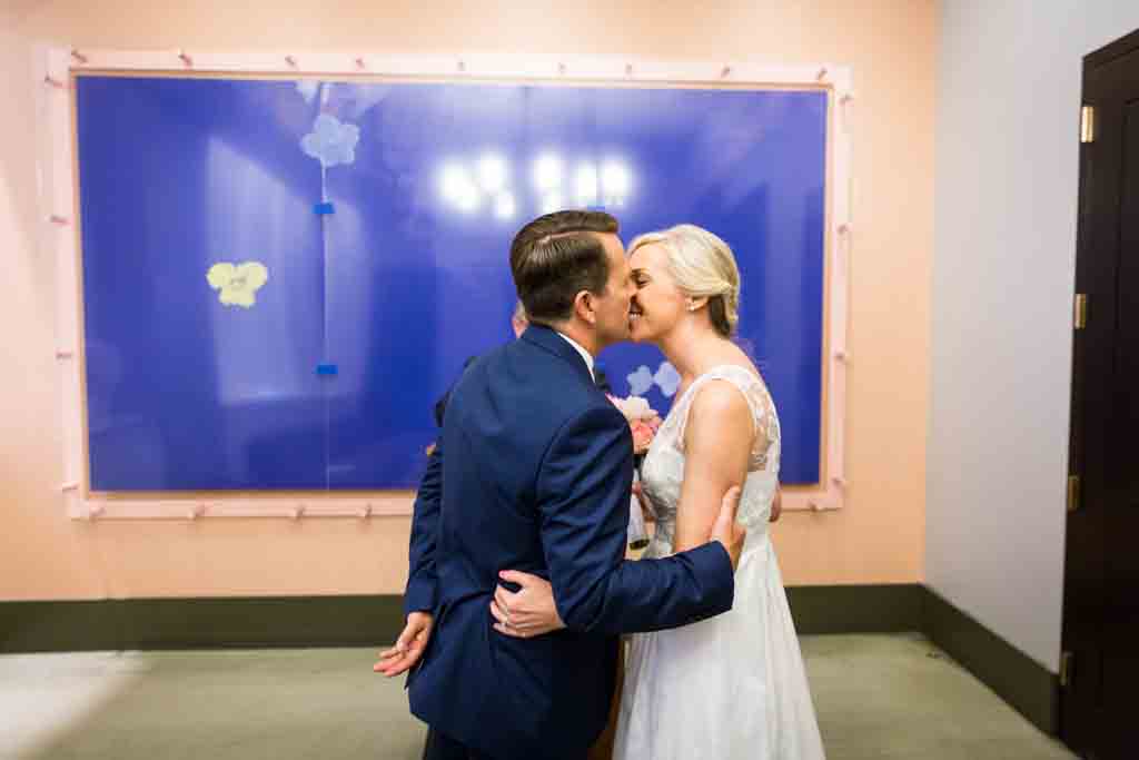 Wedding ceremony at a NYC City Hall elopement