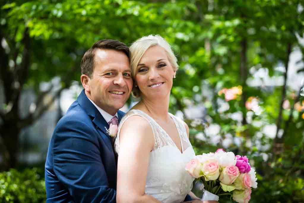 Bride and groom portraits after a NYC City Hall elopement