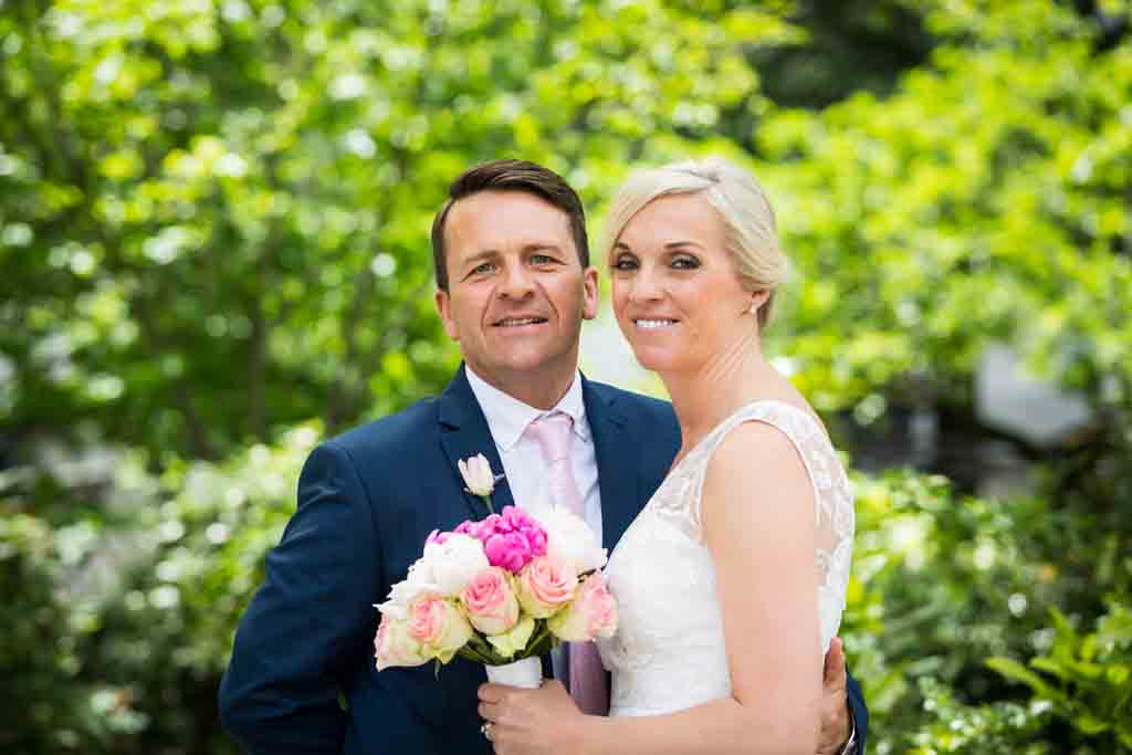 Bride and groom portraits after a NYC City Hall elopement