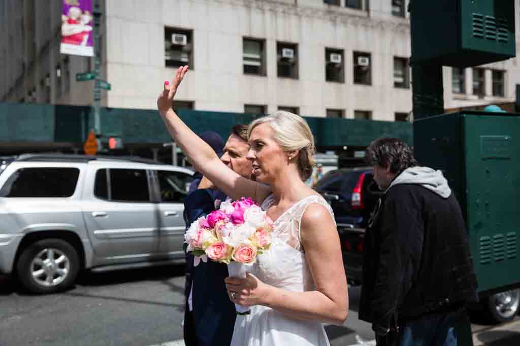 Bride and groom portraits after a NYC City Hall elopement